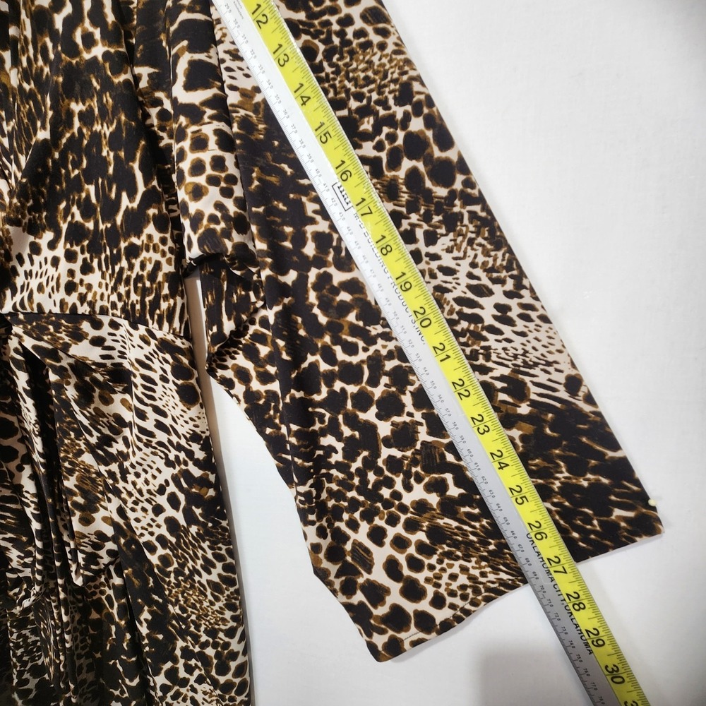 Moda‎ International Women's Cheetah Print Elegant Dress Size L - Picture 4 of 7